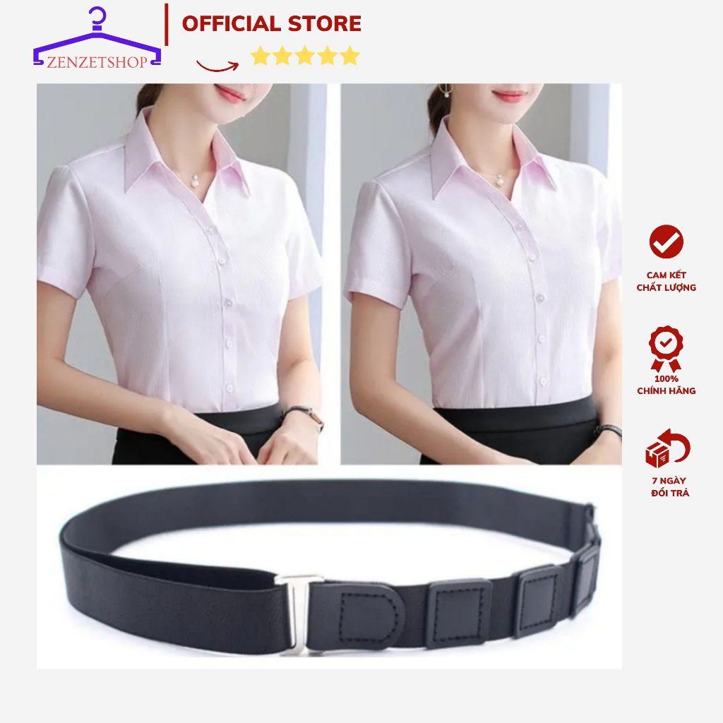 Dây Đai Nịt Giữ Áo Sơ Mi khi Sơ Vin thẳng đẹp có hộp Shirt Stay-dây nịt khít áo sơ mi co giãn cho nam nữ ZEZETSHOP PK02