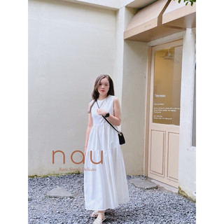 Đầm maxi tầng dáng basic