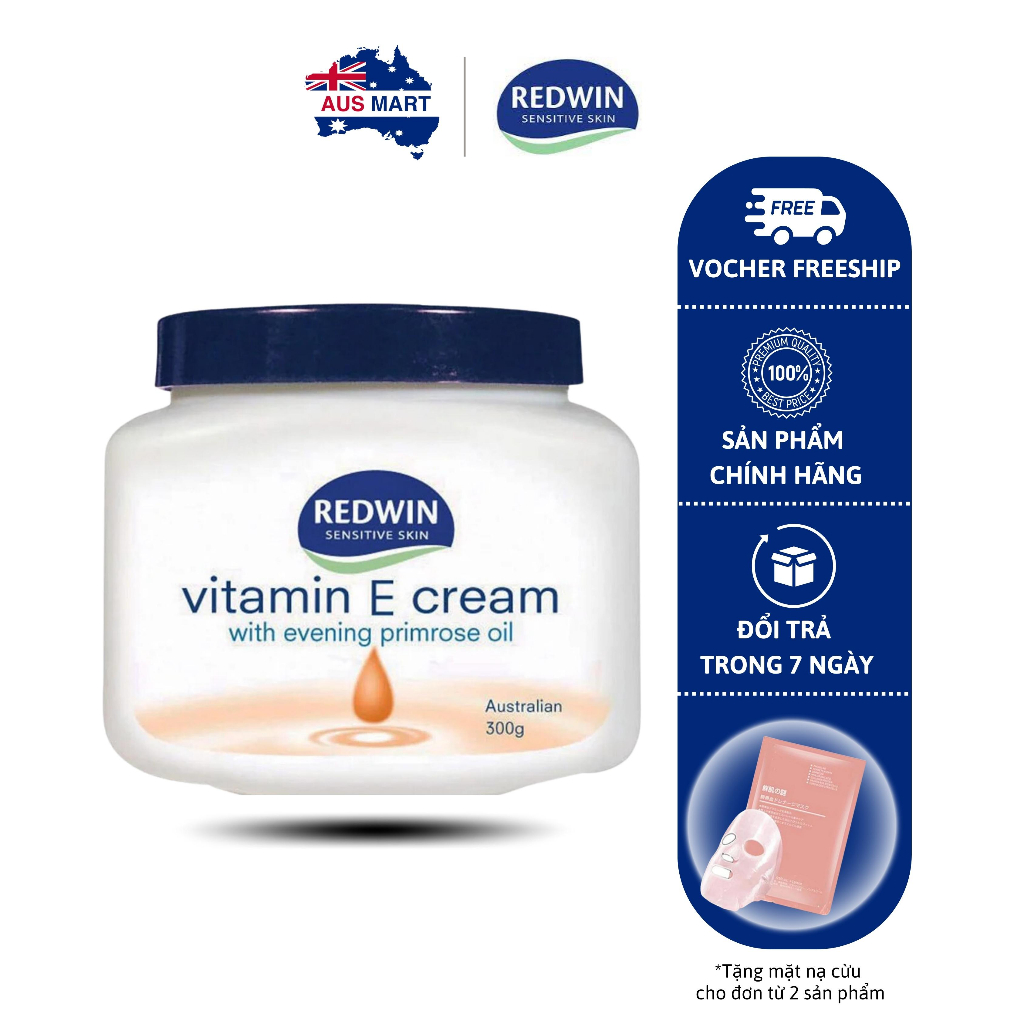 Kem Dưỡng Thể Redwin Vitamin E Cream Dưỡng Ẩm Chuyên Sâu 300g