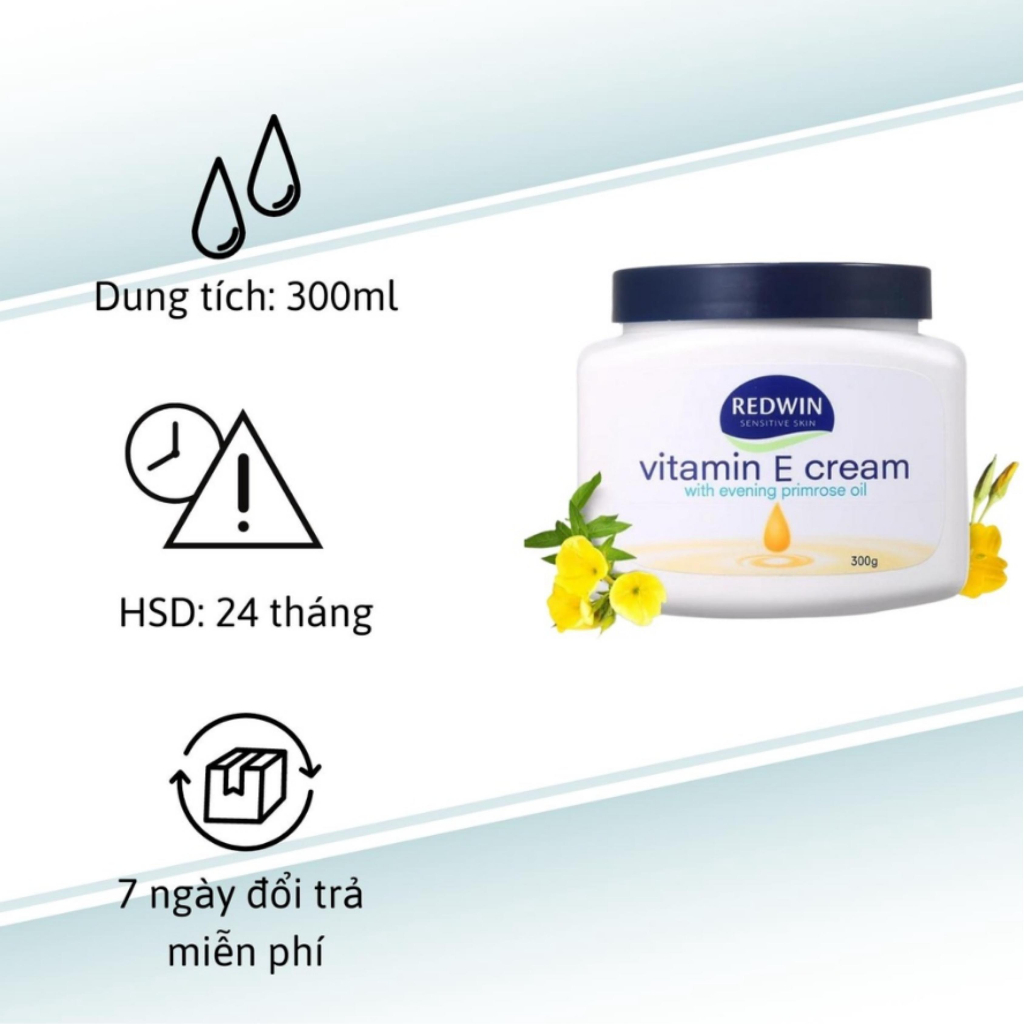 Kem Dưỡng Thể Redwin Vitamin E Cream Dưỡng Ẩm Chuyên Sâu 300g