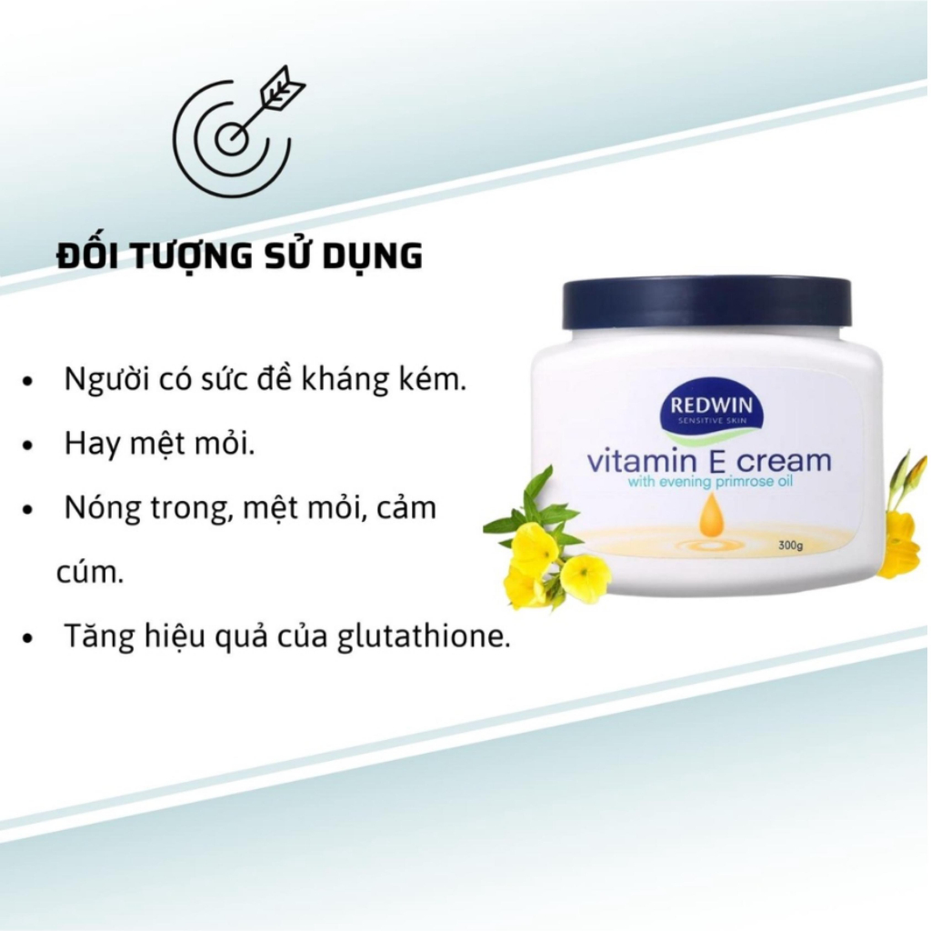 Kem Dưỡng Thể Redwin Vitamin E Cream Dưỡng Ẩm Chuyên Sâu 300g