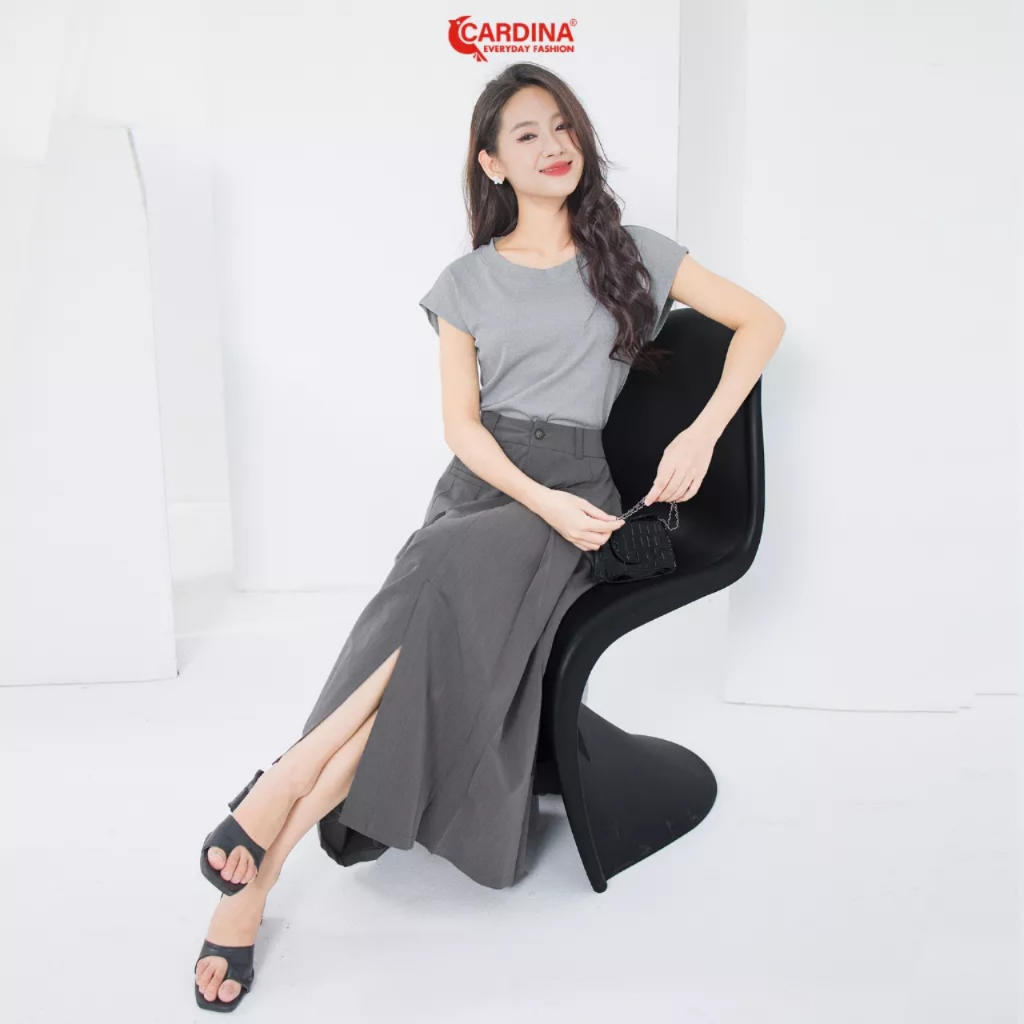 Chân Váy Nữ 𝐂𝐀𝐑𝐃𝐈𝐍𝐀 Chất Tuyết Mưa Hàn Dáng Maxi Xếp Ly Xẻ Trước Thanh Lịch Nữ Tính Phóng Khoáng Màu Đẹp Dễ Phối 3CV10