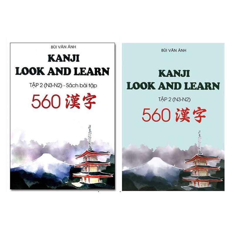 Sách - Combo Kanji look and learn N3-N2 (560 chữ)