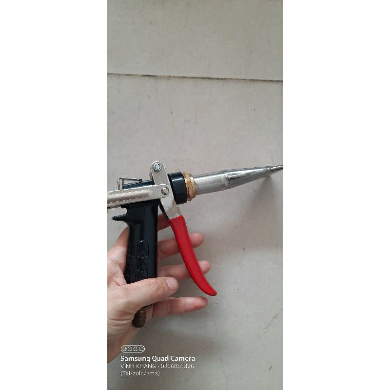 Súng phun bọt tuyết đầu bẹt, súng phun bọt tuyết gắn dây bình bọt