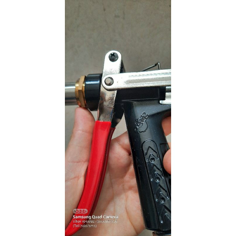 Súng phun bọt tuyết đầu bẹt, súng phun bọt tuyết gắn dây bình bọt