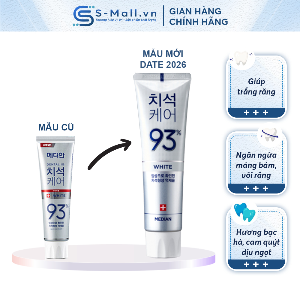 Kem đánh răng Median 93% Hàn Quốc 120g