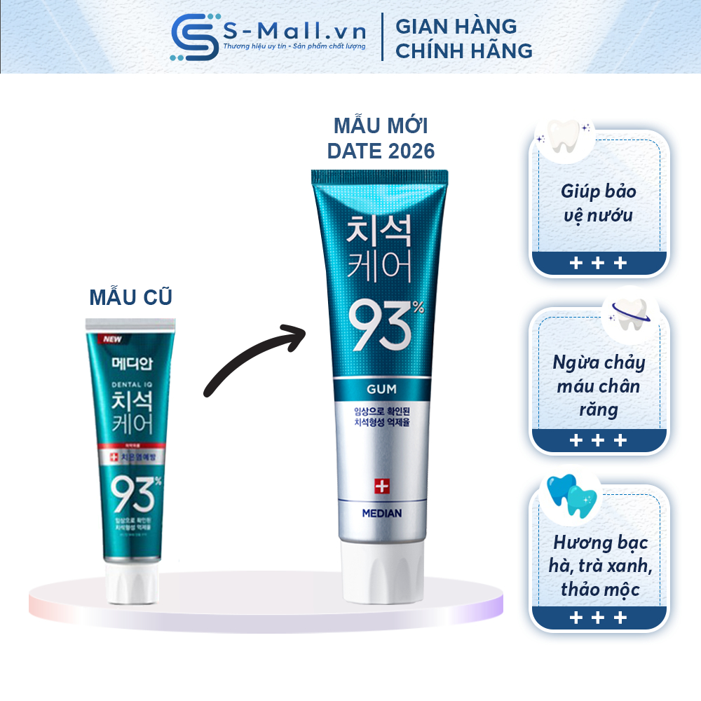 Kem đánh răng Median 93% Hàn Quốc 120g