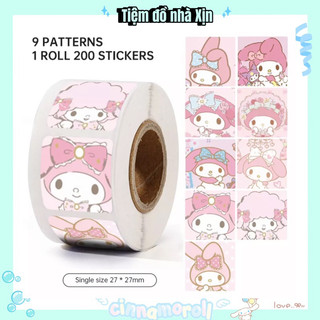 Cuộn 200 sticker nhân vật melodyy siêu đáng iu