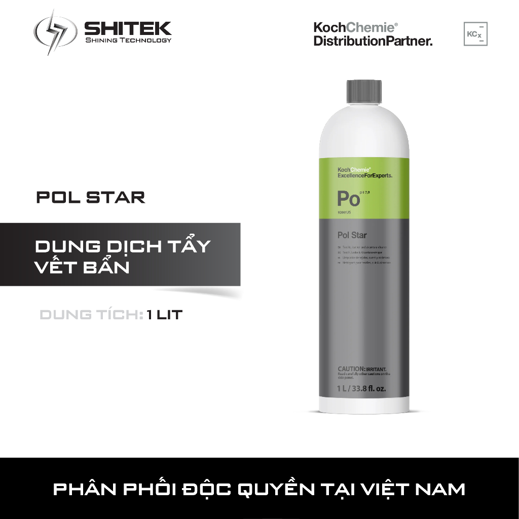 Dung dịch làm sạch, vệ sinh nội thất xe - Pol Star 1 Lít Koch Chemie (nguyên bản)