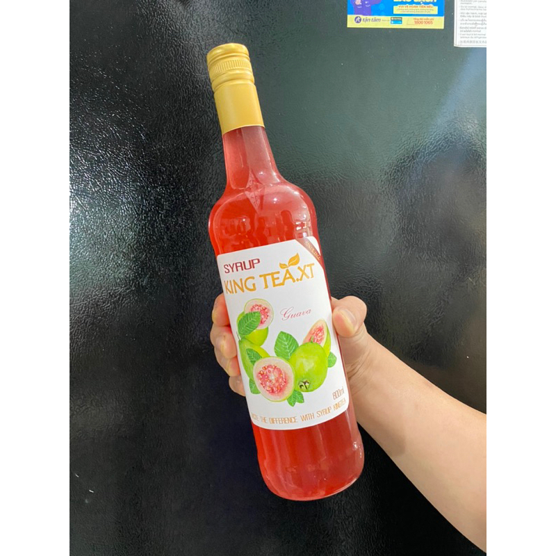 Siro Ổi Hồng Cô Đặc Pha Chế( Syrup Guava) KINGTEA.XT - Chai 800ml