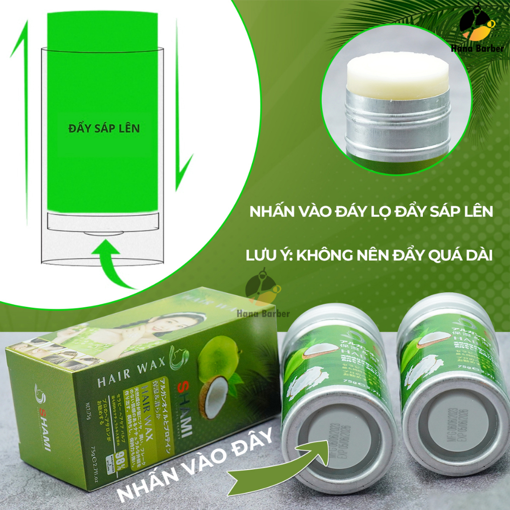 Sáp vuốt tóc nữ SHAMI HAIR WAX định hình tóc