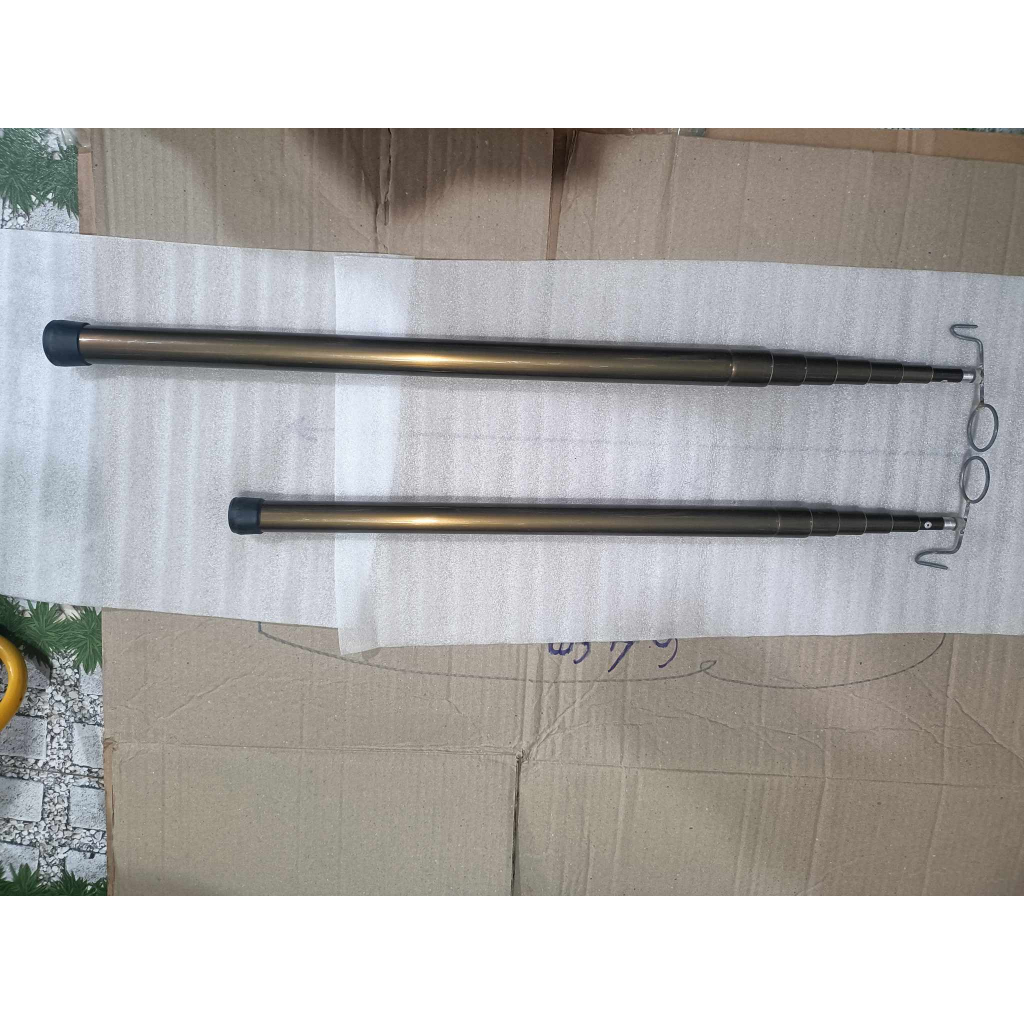 Sào nhôm 3m-4.2m treo chim, dầy 1.2li thu gọn 64cm-78cm không áo.