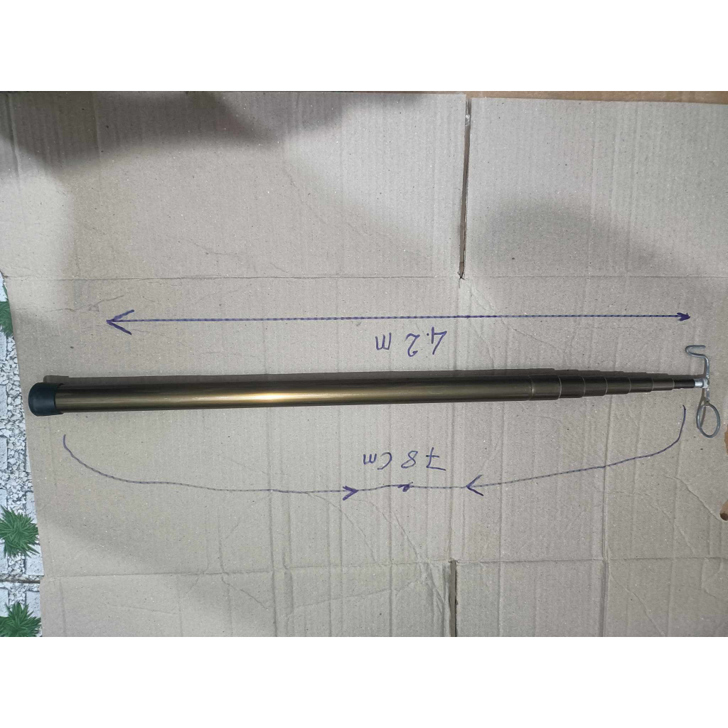 Sào nhôm 3m-4.2m treo chim, dầy 1.2li thu gọn 64cm-78cm không áo.