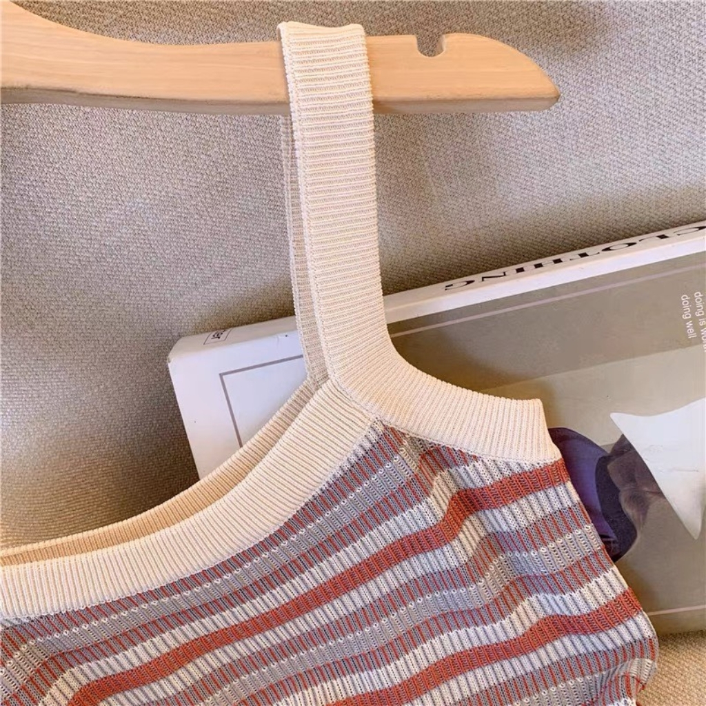 Ao croptop nữ - áo hai dây nữ - áo yếm xinh chất len mềm quảng châu thiết kế hai dây năng động trẻ trung sexy