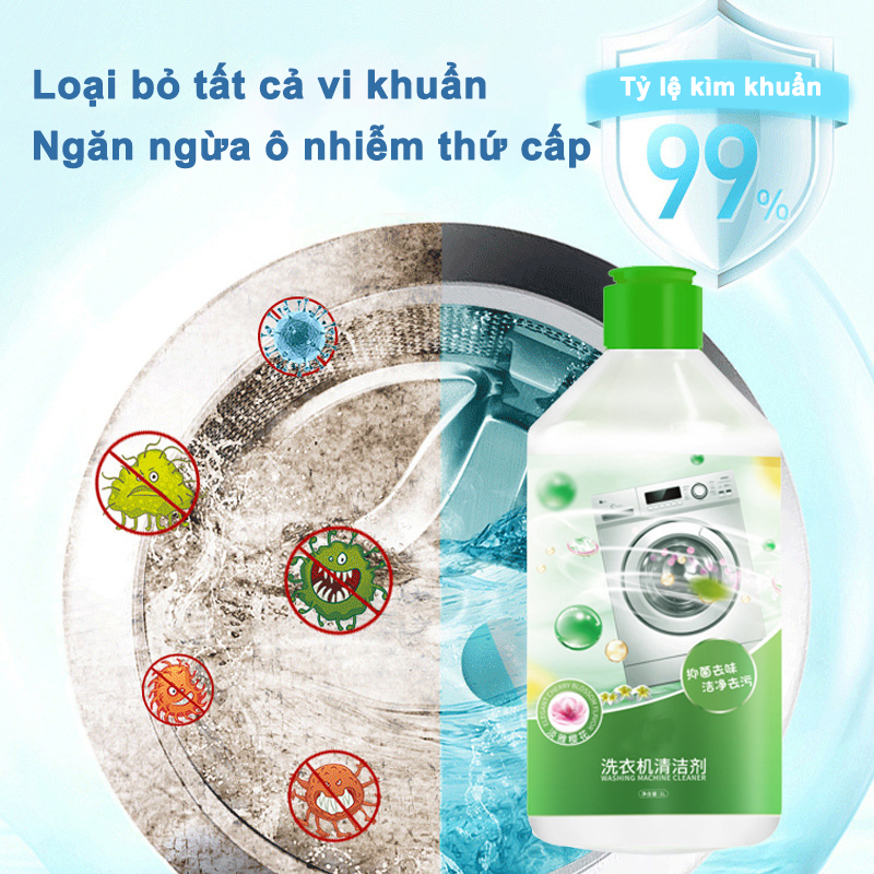 🧴Sạch sẽ như mới🧴vệ sinh máy giặt,Nước Tẩy Rửa Vệ Sinh Lồng Máy Giặt,500ml  Làm sạch vi khuẩn,vệ sinh lồng giặt