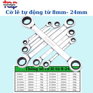 Cờ lê 2 đầu vòng tự động xoay 2 chiều 8 ~ 24mm keycon