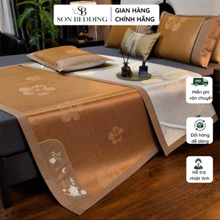 Chiếu mây điều hoà lụa Chunqiu cao cấp sang trọng, lót lụa dày thoáng khí đủ kích thước kèm 2 vỏ gối