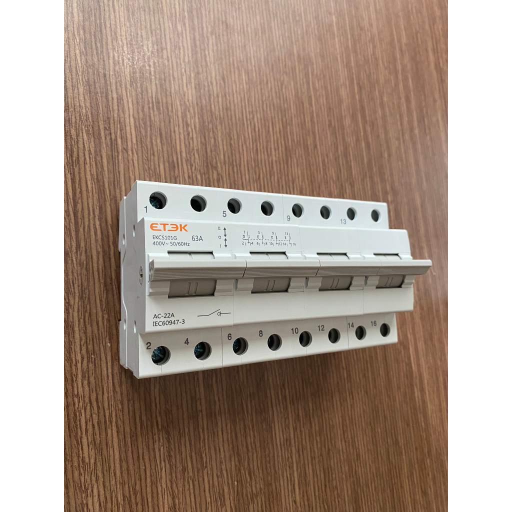 CẦU DAO ĐẢO CHIỀU 63A 3 PHA LOẠI G HÃNG ETEK EKCS101G-4-63