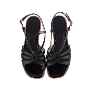 [HCM] Giày Sandal Hạnh Dung HD04757AD ( Màu kem-Đen-Trắng )