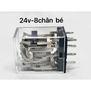 Rơle trung gian 24v/8chân bé
