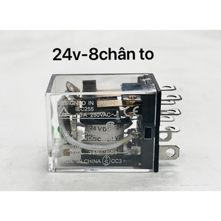 Rơle trung gian 24v/8chân to