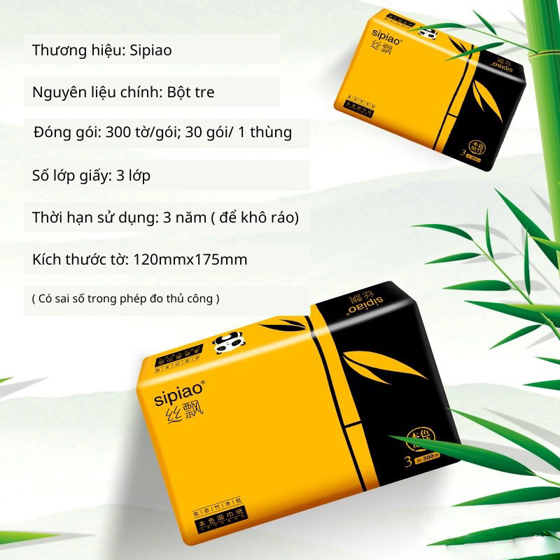 10 gói giấy ăn gấu trúc Sipiao 300 tờ NC24