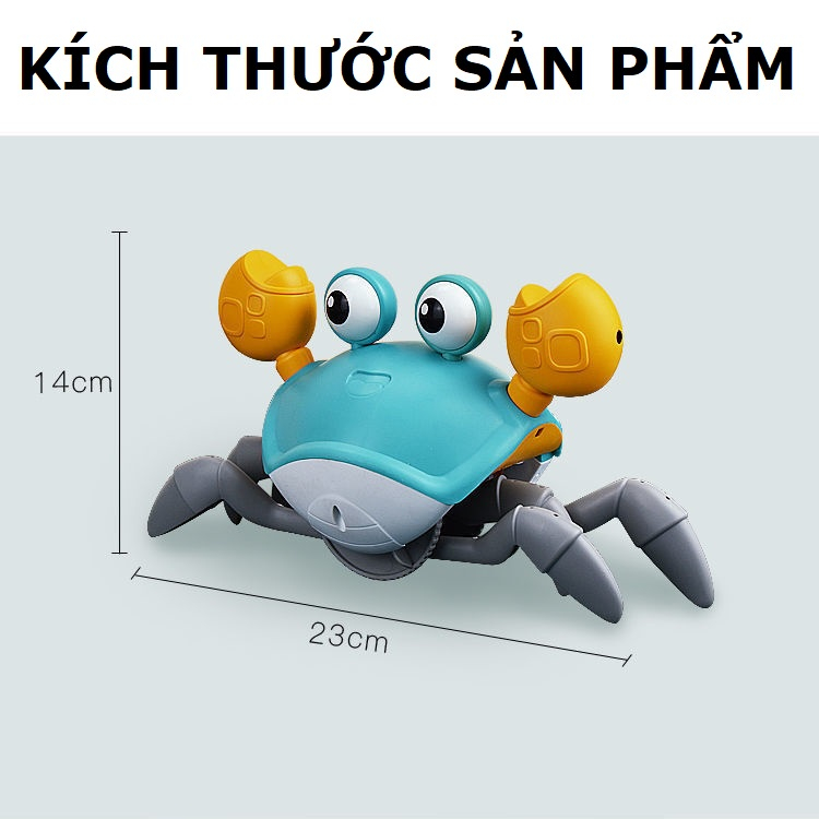 Đồ chơi trẻ em bé trai bé gái con cua cảm ứng hồng ngoại BBS biết tự động chạy trốn có đèn và nhạc,