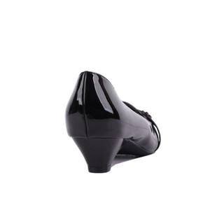 [HCM] Giày Bít Cao Gót Hạnh Dung HD04835AD ( Màu Đen - Kem )