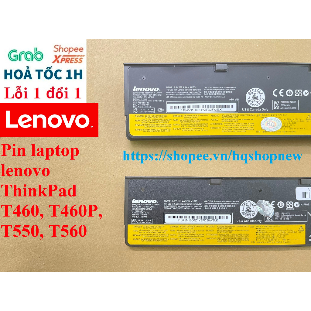 ⚡️ Pin laptop lenovo ThinkPad T460, T460P, T550, T560 zin