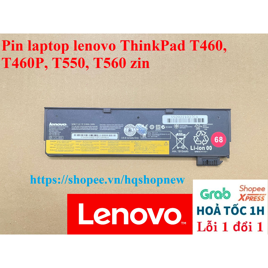 ⚡️ Pin laptop lenovo ThinkPad T460, T460P, T550, T560 zin