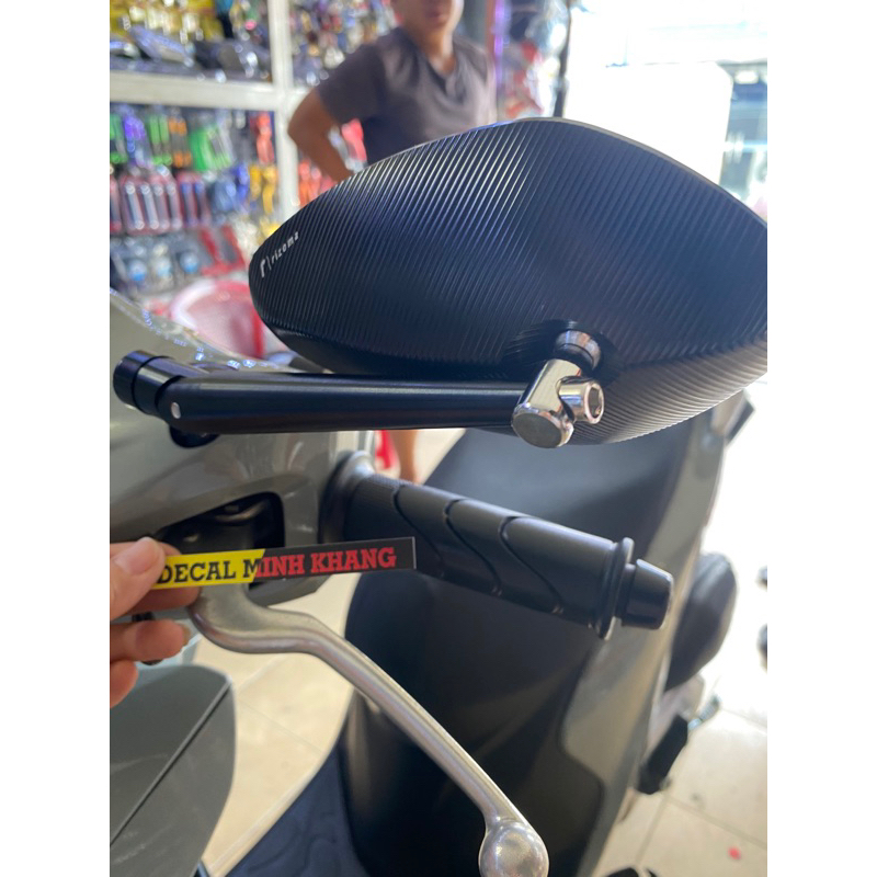 GƯƠNG CHIẾU HẬU RIZOMA KIỂU CON SÒ_HÀNG CAO CẤP FULL NHÔM CNC SIÊU ĐẸP_MẶT XANH CHỐNG CHÓI