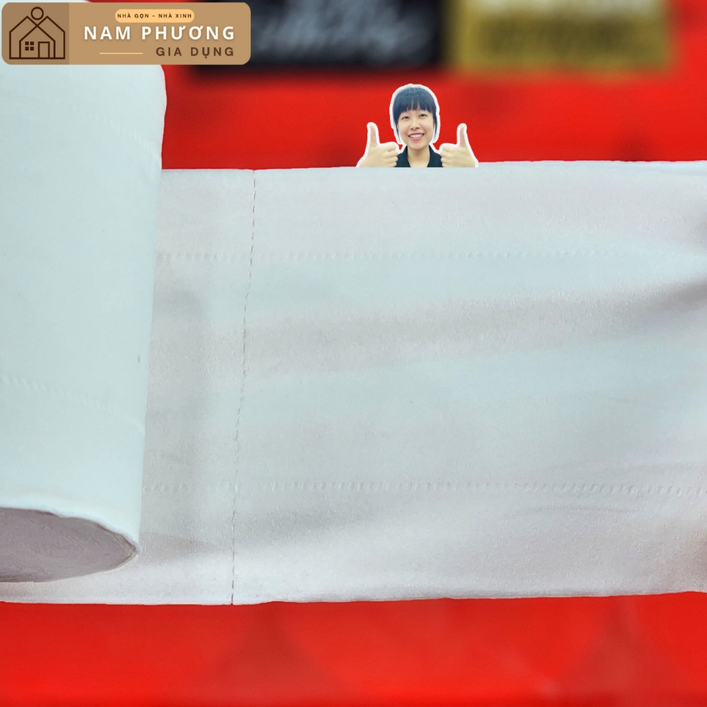 Giấy Vệ Sinh 5 lớp Caitong Đỏ Dày dặn, Mềm dai, Thoải mái, Tiết kiệm Bịch 10 Cuộn K31
