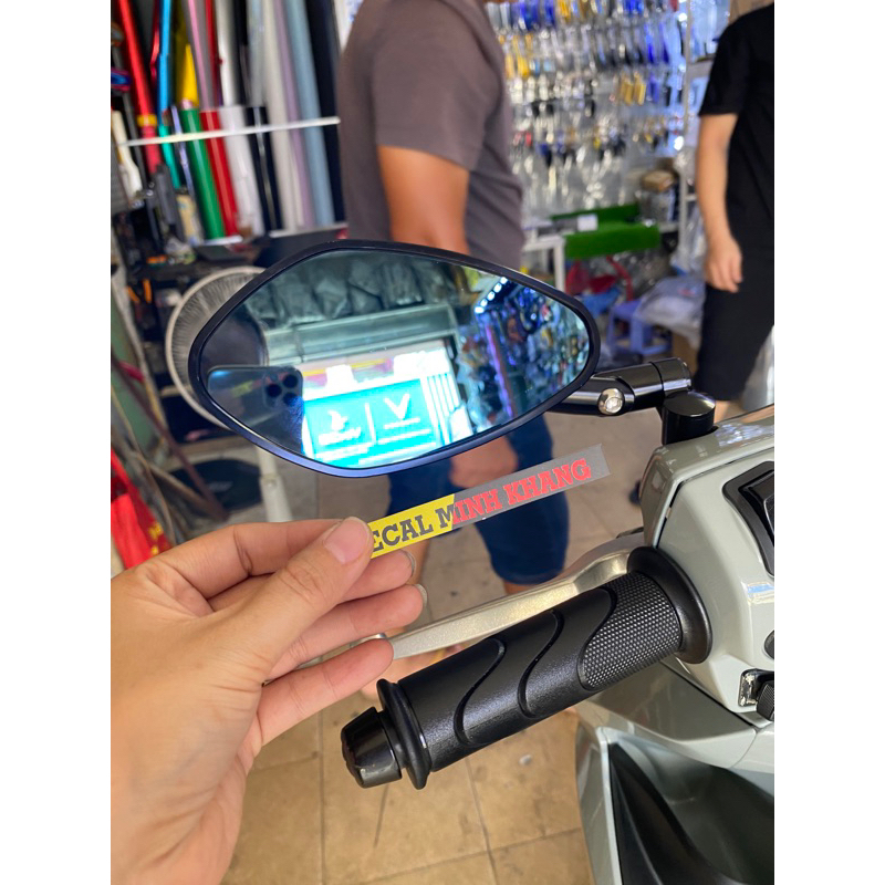 GƯƠNG CHIẾU HẬU RIZOMA KIỂU CON SÒ_HÀNG CAO CẤP FULL NHÔM CNC SIÊU ĐẸP_MẶT XANH CHỐNG CHÓI