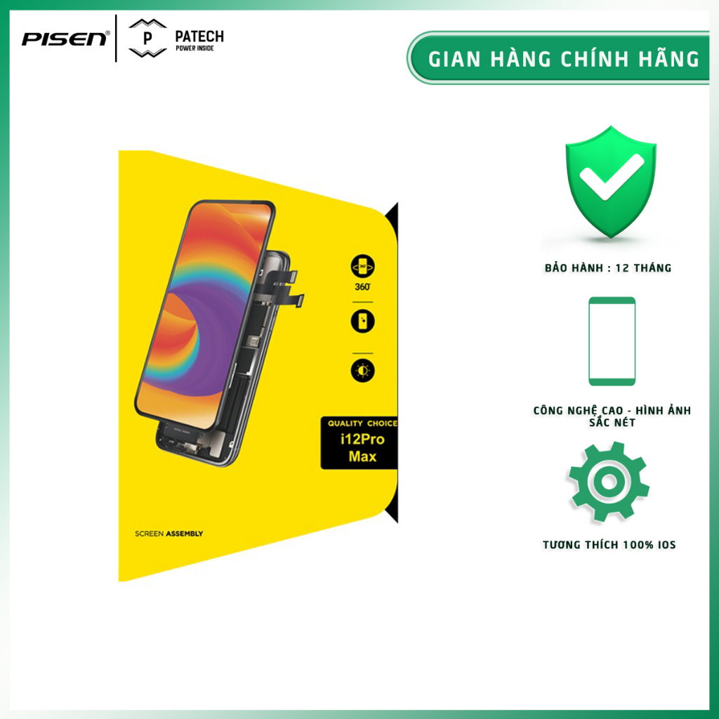 Màn hình Pisen PiA cho Ip các dòng Ip 6/ 6s/ 6plus/ 6splus / 7/ 7plus/ 8/ 8plus - Hàng chính hãng, bảo hành 14 tháng