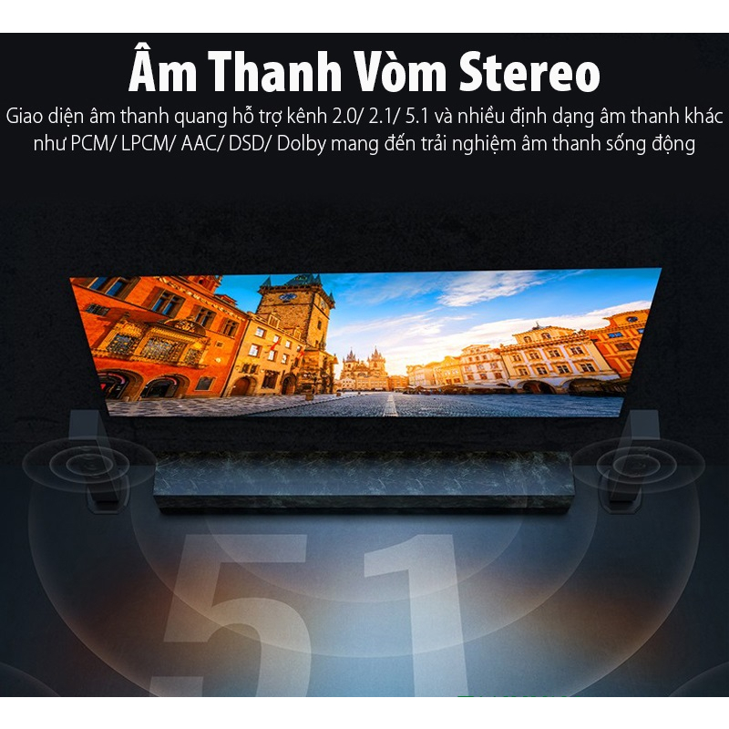 Bộ Chia HDMI ra HDMI kèm Audio 3.5mm / Optical Chính Hãng UGREEN 60649 Cao Cấp