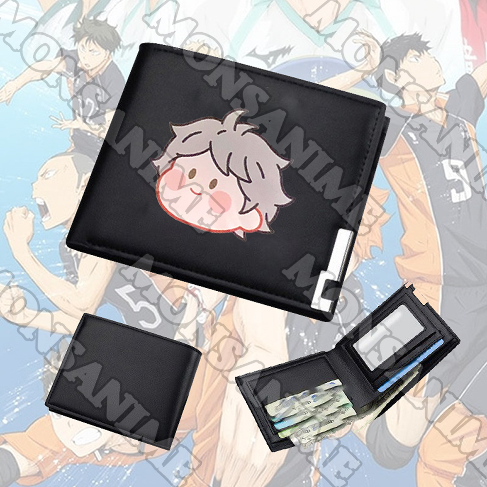 Ví da cầm tay nam nữ in hình HAIKYUU ver MẶT NGƠ tiện lợi anime chibi