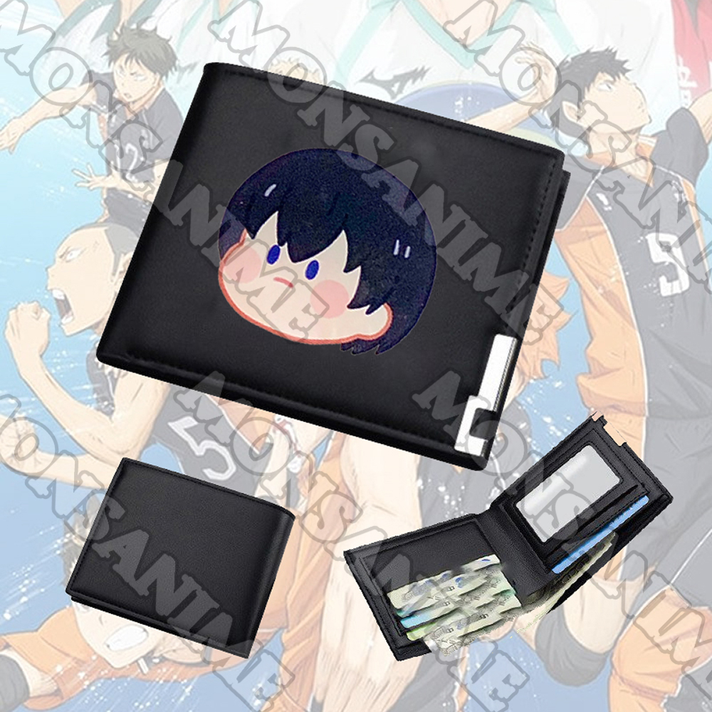 Ví da cầm tay nam nữ in hình HAIKYUU ver MẶT NGƠ tiện lợi anime chibi