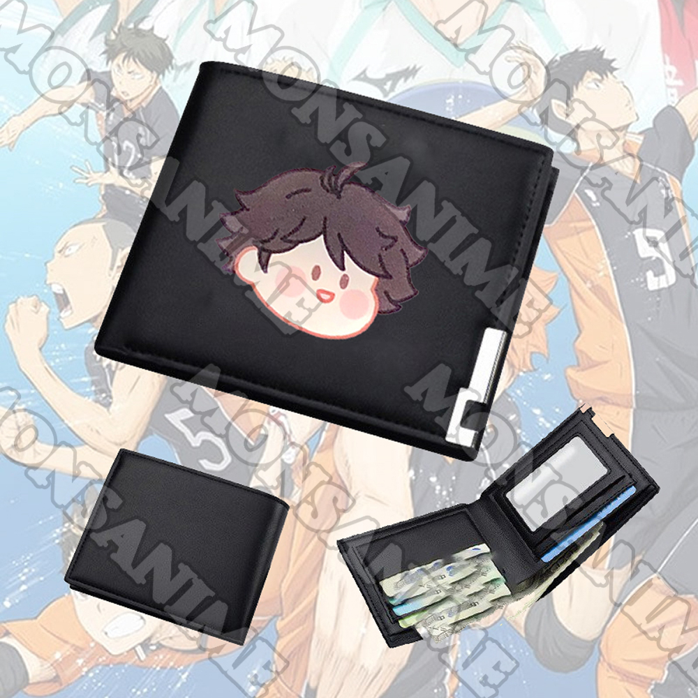 Ví da cầm tay nam nữ in hình HAIKYUU ver MẶT NGƠ tiện lợi anime chibi