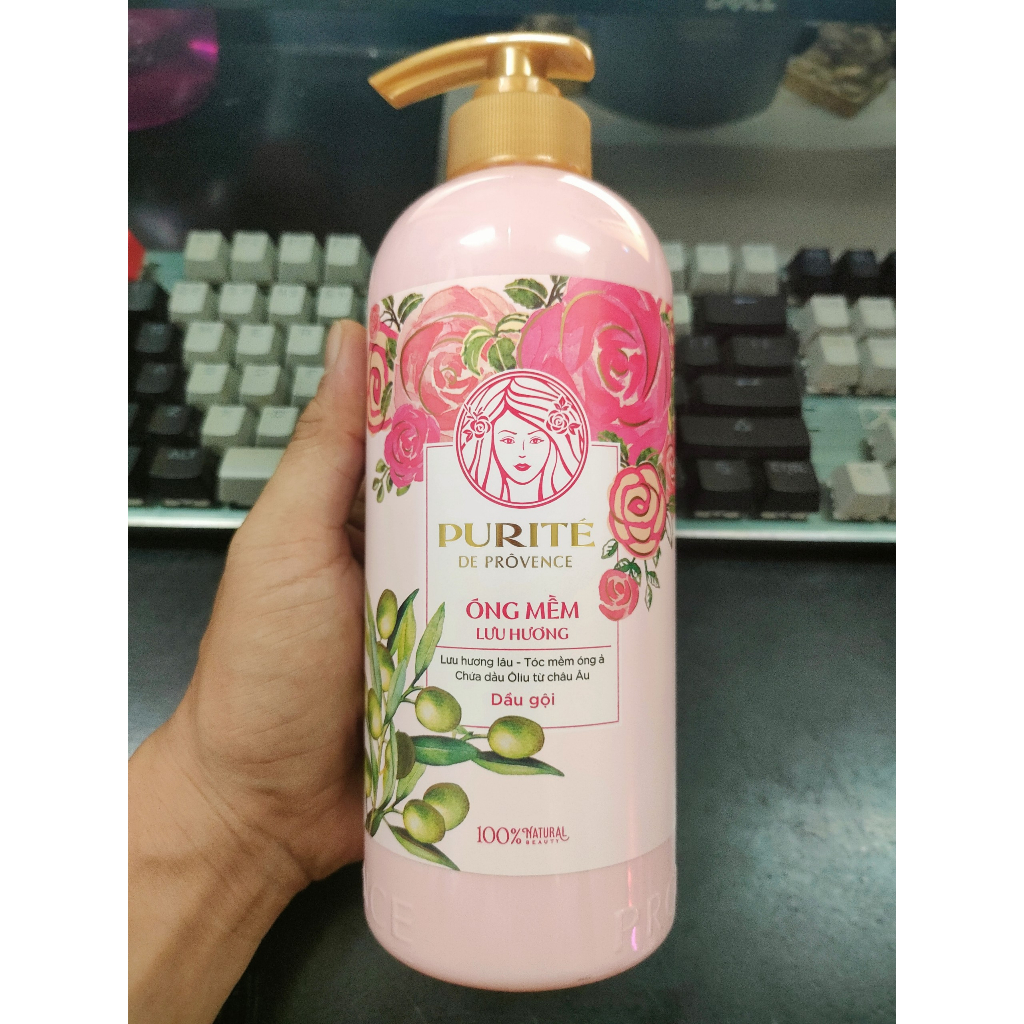 Dầu gội Purite de Provence Hoa Anh Đào & dầu Argan 600ml