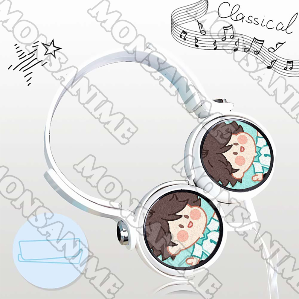 Tai nghe chụp in hình HAIKYUU ver MẶT NGƠ anime chibi cắm dây tiện lợi thời trang