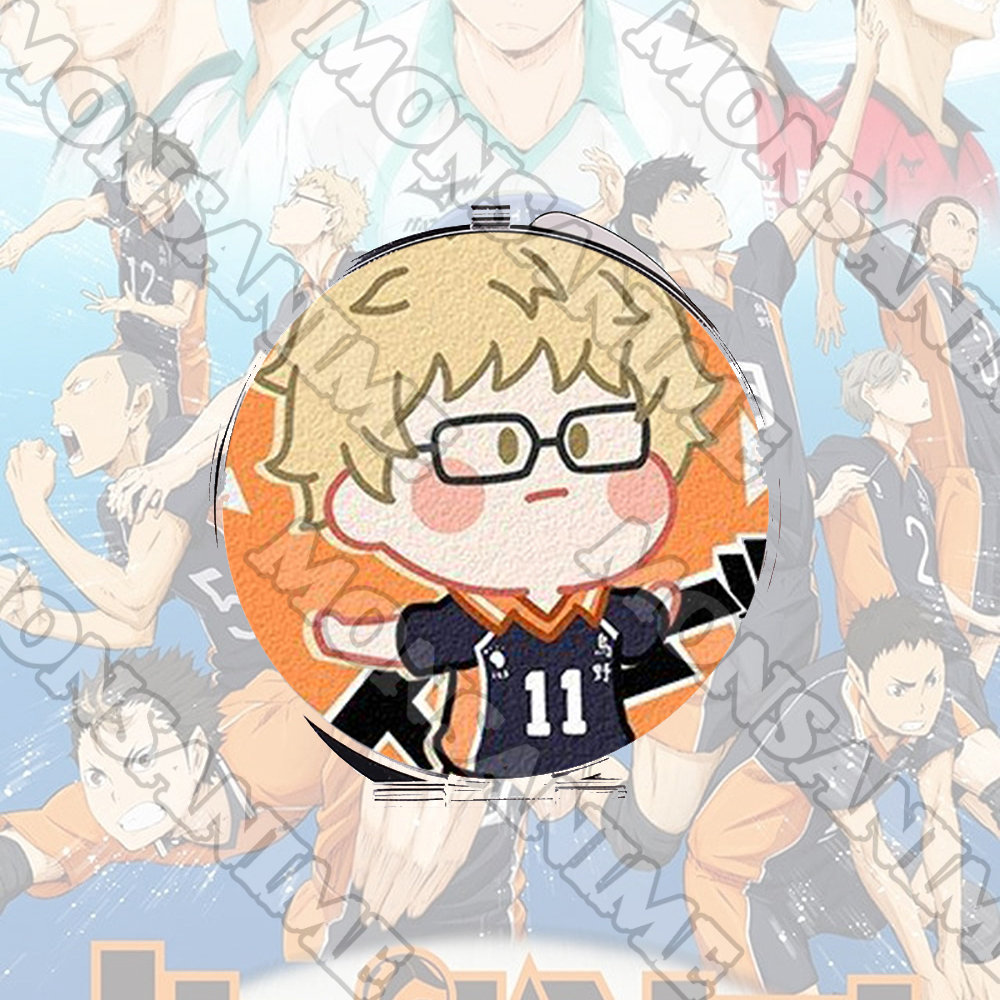 Gương in hình HAIKYUU ver MẶT NGƠ anime chibi dễ thương tiện lợi quà tặng độc đáo