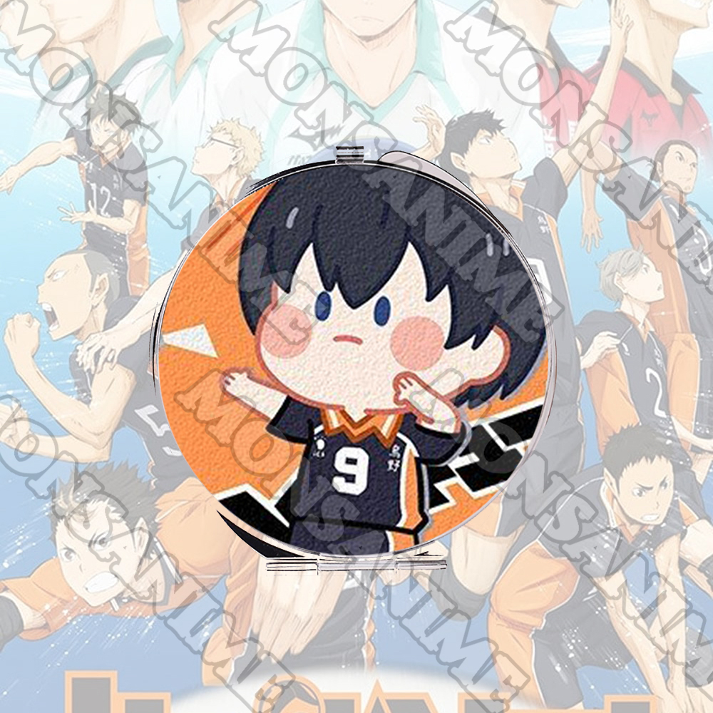 Gương in hình HAIKYUU ver MẶT NGƠ anime chibi dễ thương tiện lợi quà tặng độc đáo