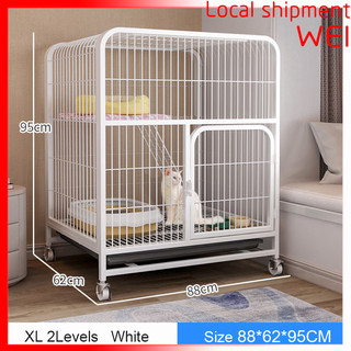 Biệt thự nhiều tầng cho mèo Cài đặt dễ dàng hơn Với bánh xe thang Gia cố siêu chắc chắn Làm dày Dễ dàng chùi rửa
