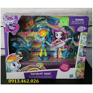 RAINBOW DASH 🌸 Hộp Pony 12cm kèm Phụ kiện LỚP HỌC ÂM NHẠC -  MY LITTLE PONY - Rockin' Music Class Set