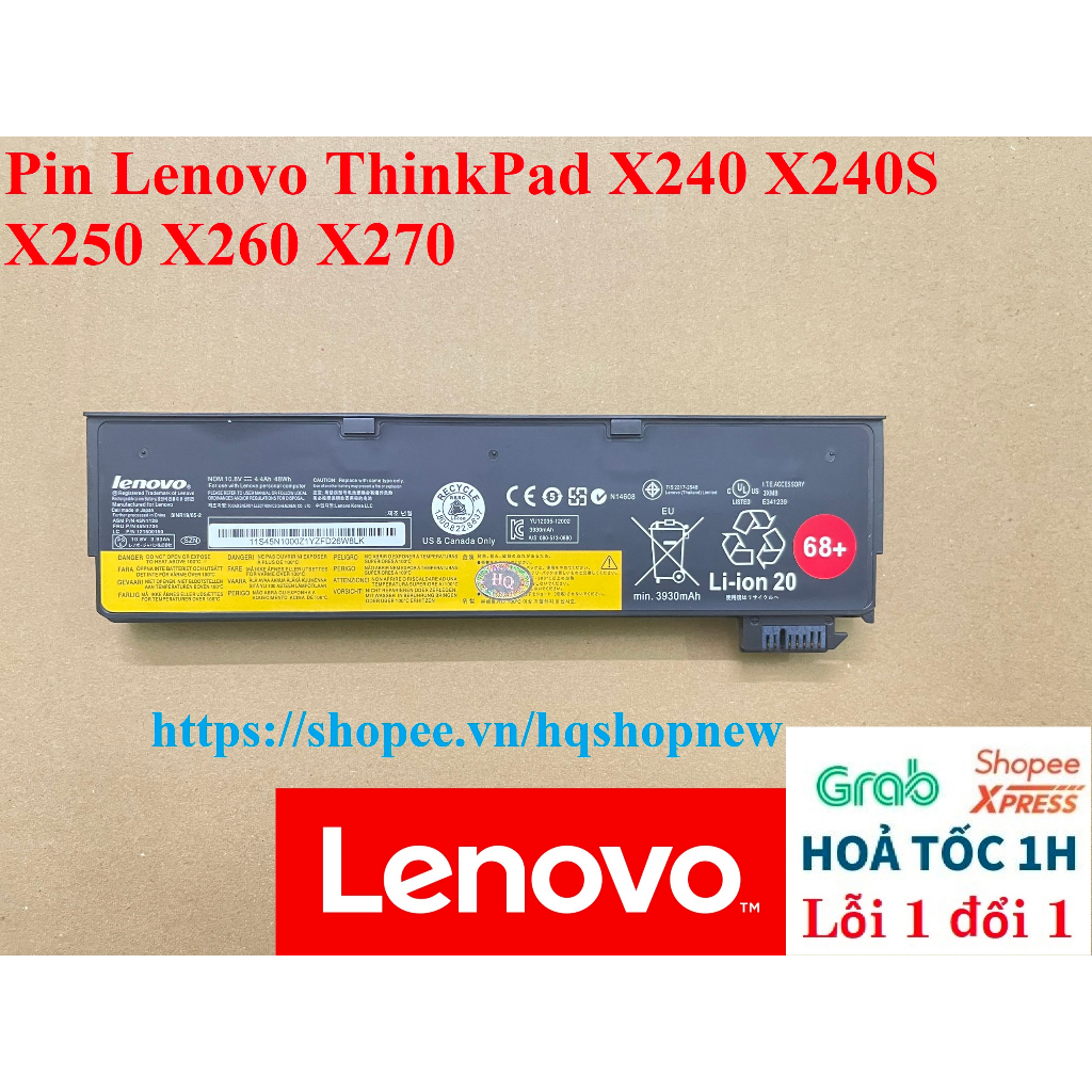 ⚡️ Pin Lenovo ThinkPad X240 X240S X250 X260 X270