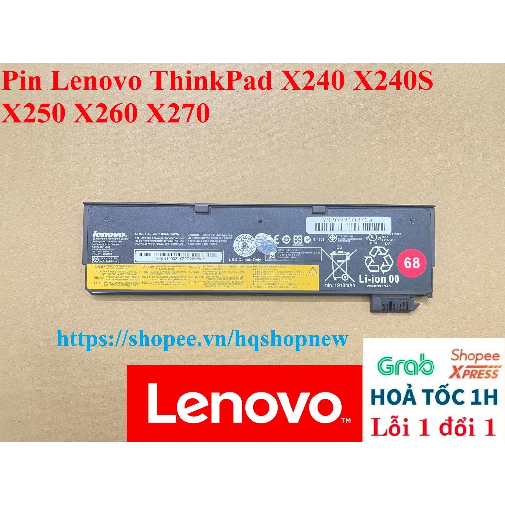 ⚡️ Pin Lenovo ThinkPad X240 X240S X250 X260 X270