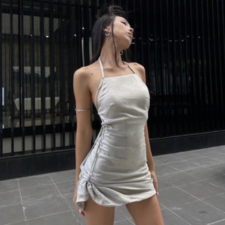 Đầm linen hở lưng - SEER LINEN DRESS