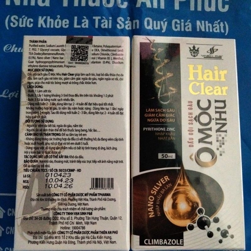 Ô MỘC NHU HAIR CLEAR gội sạch gàu