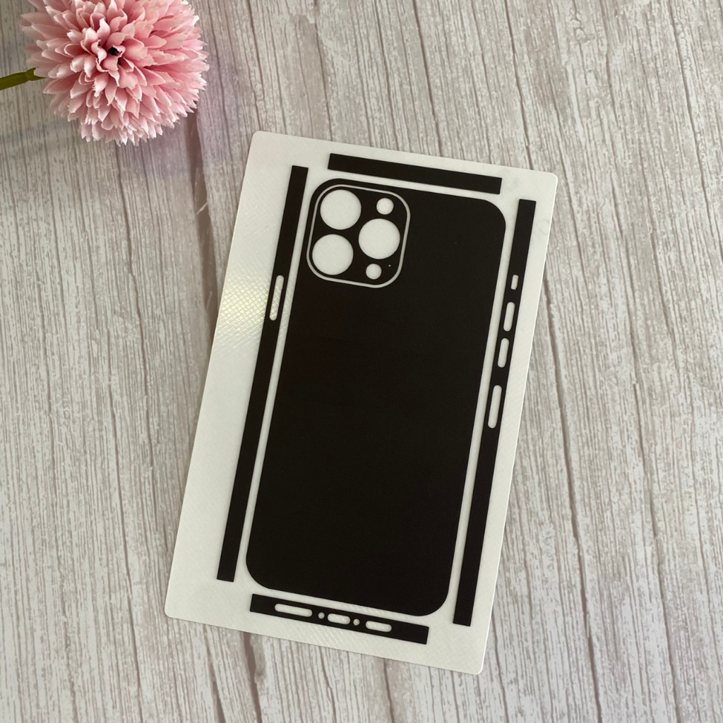 Dán lưng iphone full viền vân da 3M, Miếng dán điện thoại màu trắng nâu cafe chống trầy có mọi dòng máy