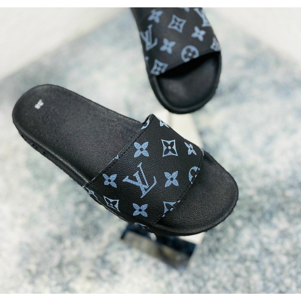 Dép lê nam lv vân hoa,dép nam quai ngang đế cao cực bên đi nhẹ siêu êm dễ đi thoải mái có đủ sz 38-42 LV56586